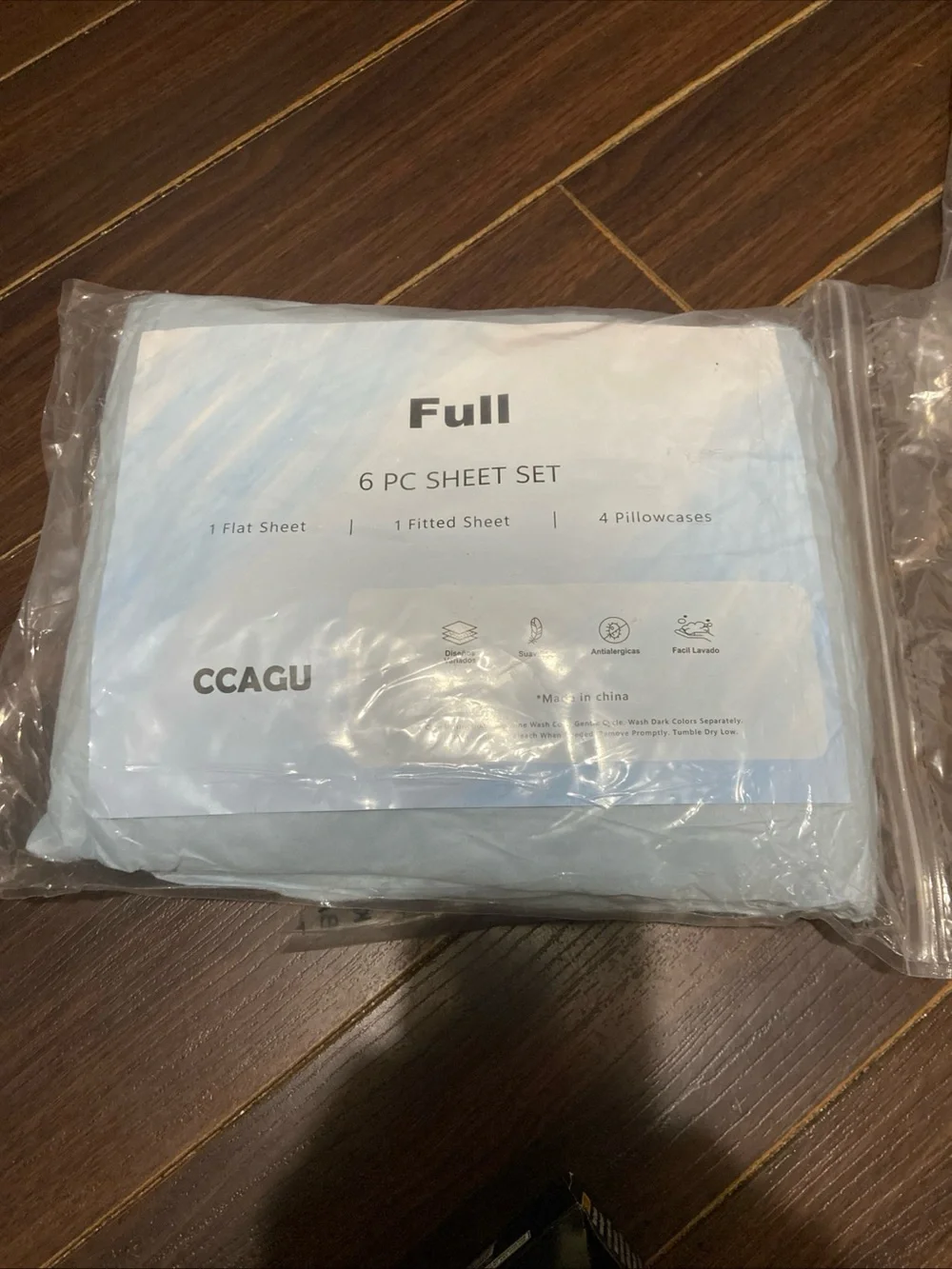 CCAGU 6 Piece Turquoise Full Sheet Set, Microfiber